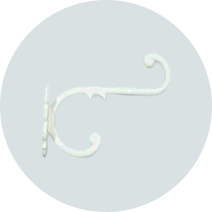 Kapstokhaken wit
