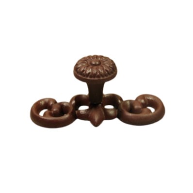 knop French bruin ovaal