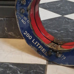 Ronde Vintage spiegel blauw (liters)