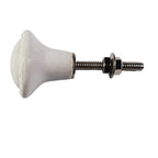 Porseleinen knop OVAAL/wit-small