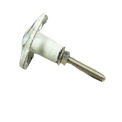 Metalen deurknop WHEELS/wit
