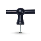zwarte metalen deurknop T-model XL