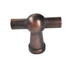 Deurknop T- antiek koper- PH 21