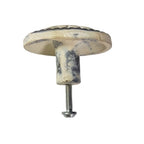 metalen deurknop ovaal wit