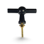 zwarte metalen deurknop T-model XL