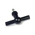 zwarte metalen deurknop T-model XL