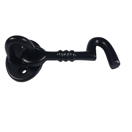 Windhaak zwart 3 inch rond