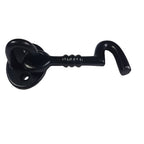 Windhaak zwart 3 inch rond