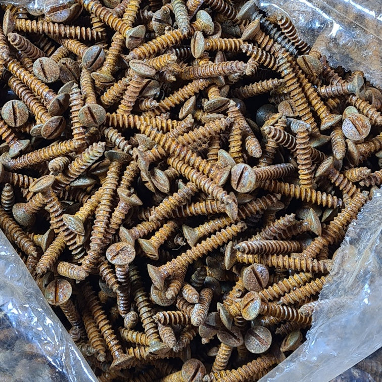 Bolkopschroef bruin/roest 6 x 25 mm