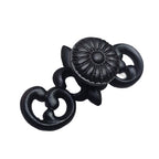 knop French zwart ovaal