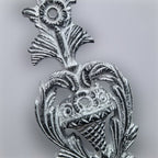 Wandkandelaar DAISY zilver antiek