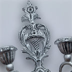 Wandkandelaar DAISY zilver antiek