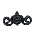 knop French zwart ovaal
