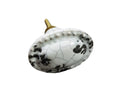 porseleinen knop SHABBY CHIC craquelé-wit