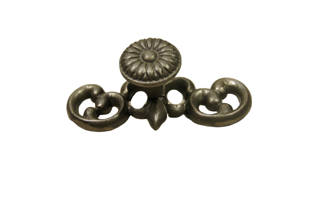 knop French grijs ovaal