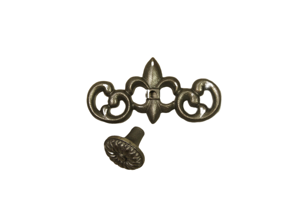 knop French grijs ovaal