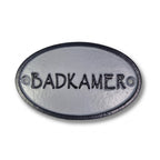 Deurbordje Badkamer grijs/zwart