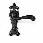 Deurklink zwart met wc slot, WWH 109/WCL