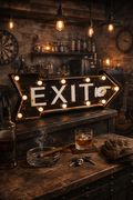 Vintage lichtbak EXIT