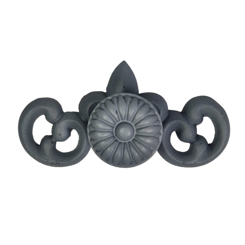 Knop French ovaal-grijs