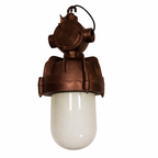 Industriële hanglamp, fabriekslamp bruin/koper