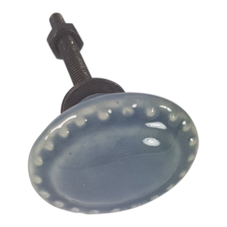 porseleinen knop oval grey