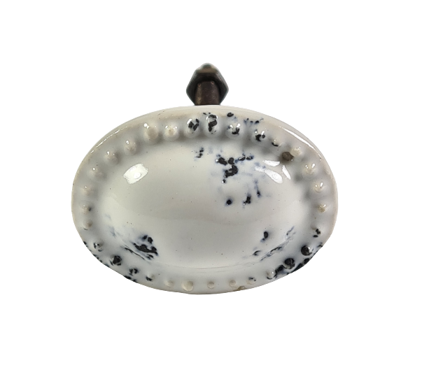porseleinen knop shabby chic-wit