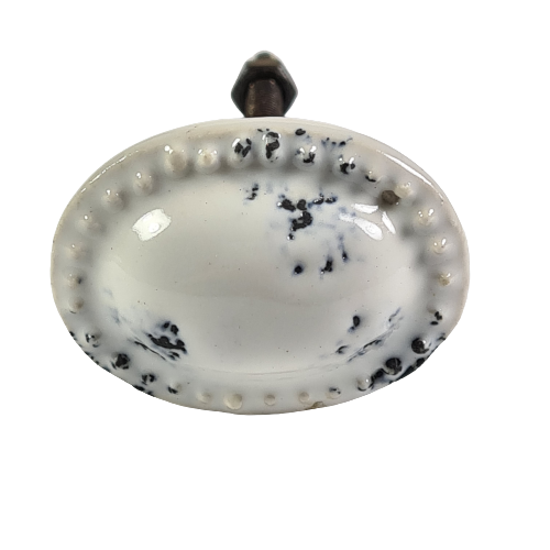 porseleinen knop shabby chic-wit