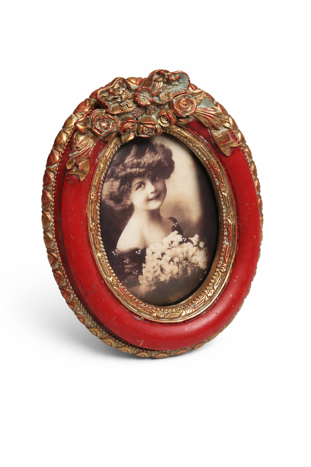 Fotolijstje warm rood/goud