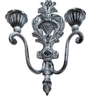 Wandkandelaar DAISY zilver antiek