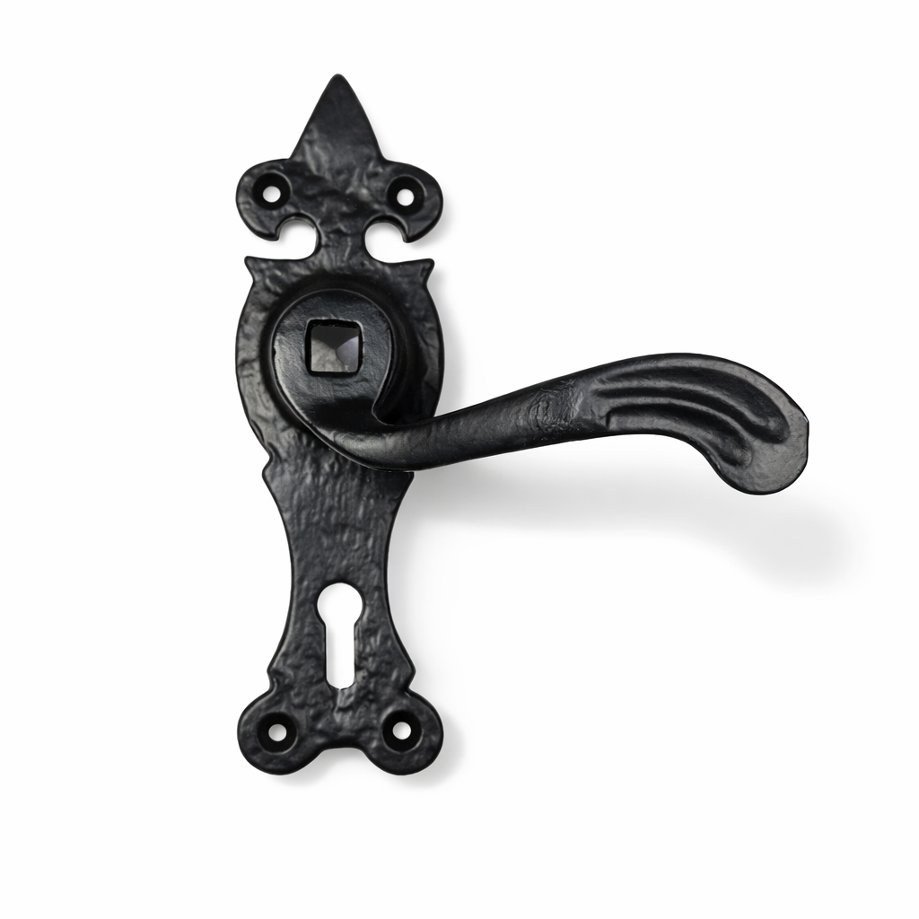 deurklink zwart met slot WWH-109L