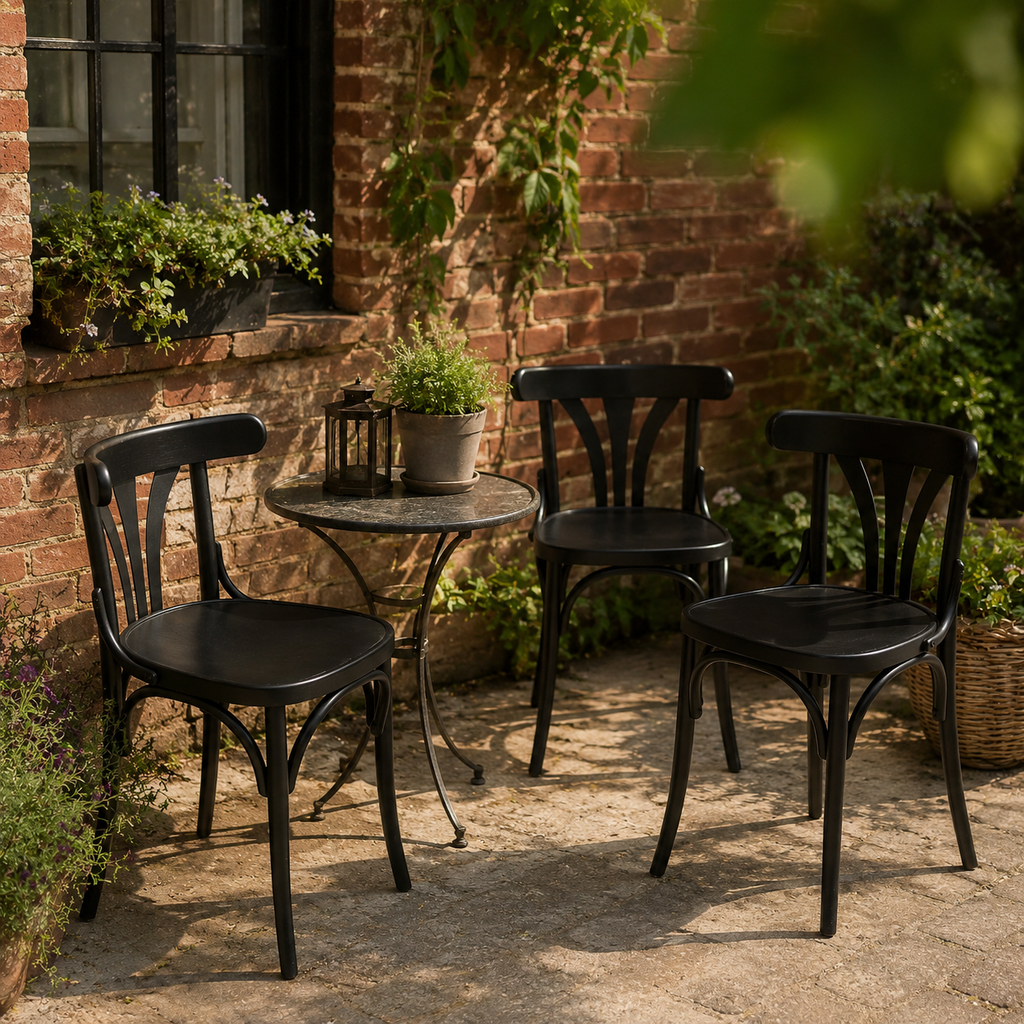 Bistro stoel of caféstoel mat zwart