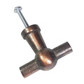 Deurknop T- antiek koper- PH 21