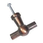 Deurknop T- antiek koper- PH 21