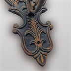 Wandkandelaar FLEUR- zwart-roest