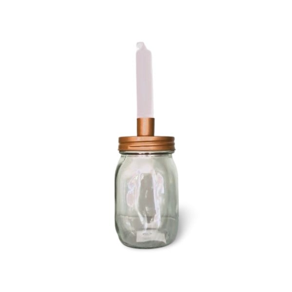 Kaarsenhouder JAR-glas/schroefdop