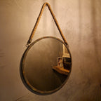Ronde spiegel met jute touw 36 cm