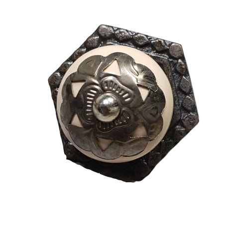 porseleinen knop vintage bruin