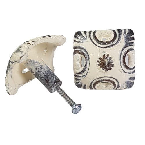 metalen knop SQUARE/W
