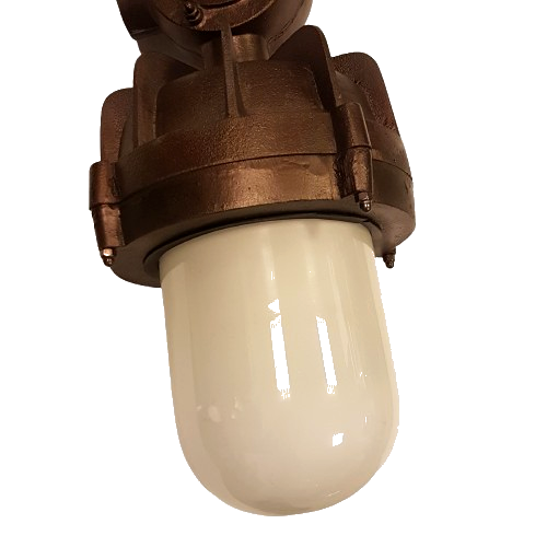Industriële hanglamp, fabriekslamp bruin/koper