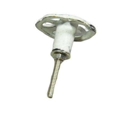 Metalen deurknop WHEELS/wit