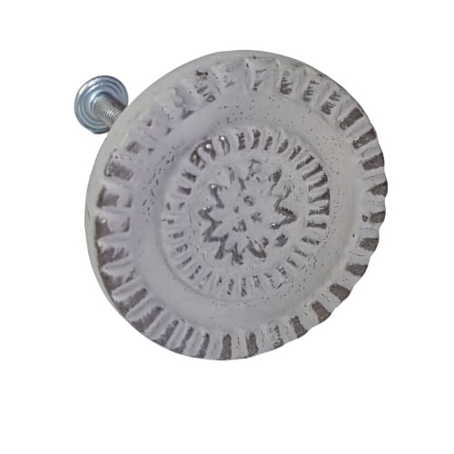deurknop metaal rond distressed MK26/G