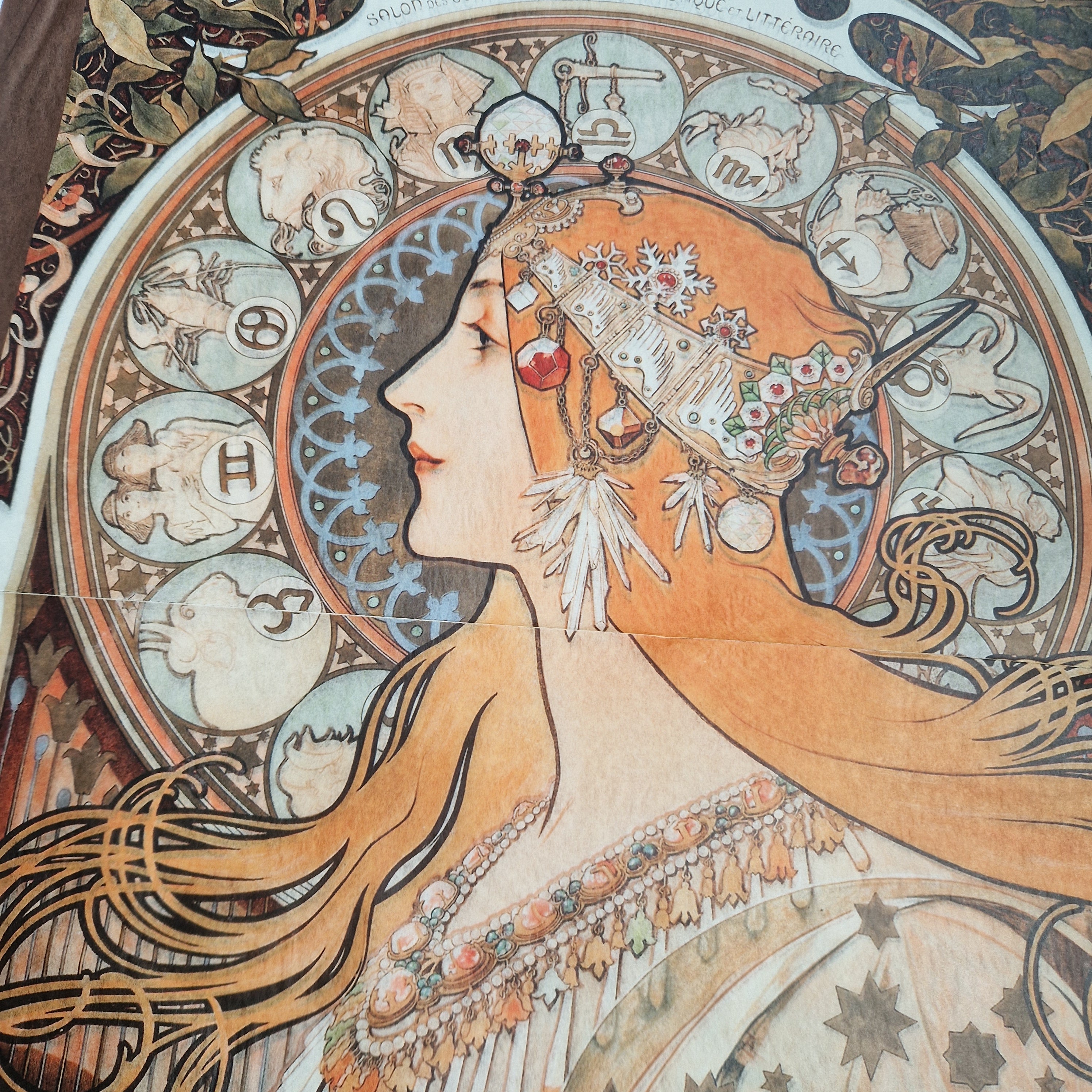 Decoupage papier Art Nouveau- Alphonse Mucha