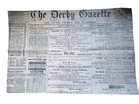 Decoupage papier the derby gazette