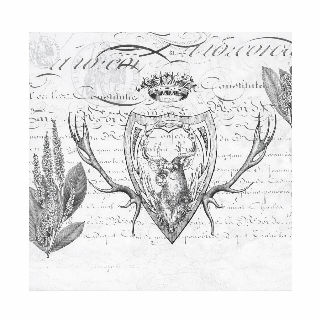 Decoupage-papier Hert-gewei