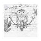 Decoupage-papier Hert-gewei