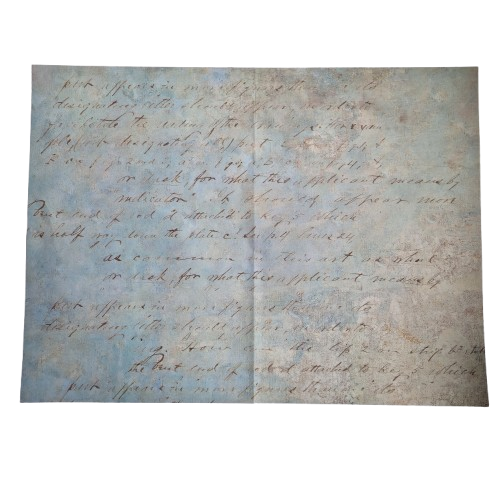Decoupage papier Kaligrafie-blauw