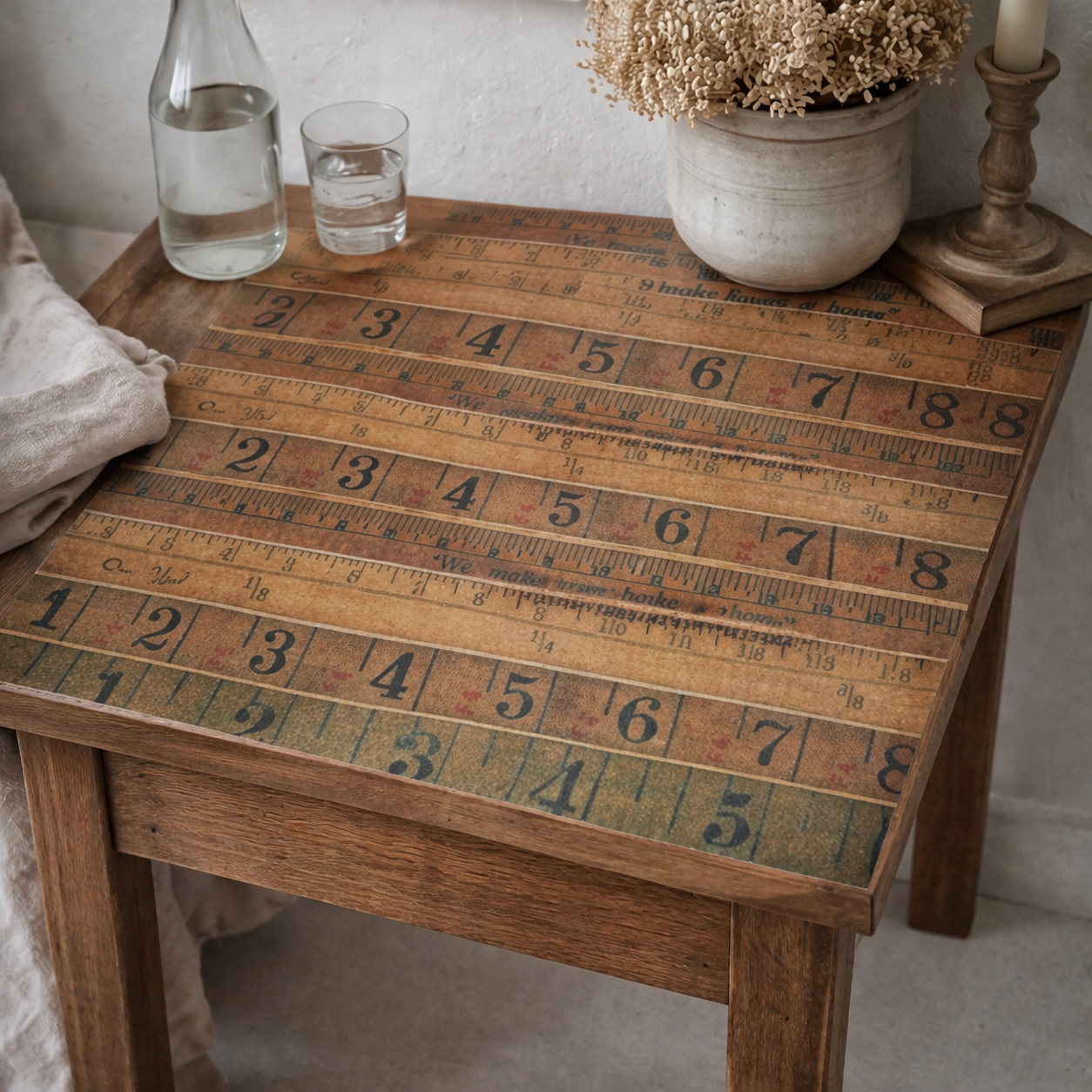 Decoupage papier Lineaal