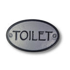 Deurbordje Toilet grijs-zwart