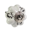 porseleinen knop STAR/wit